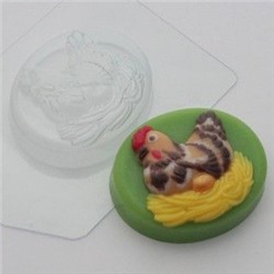 Форма для мыла пластиковая (Ж) - Курица на гнезде