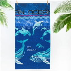 Пляжное вафельное полотенце «Мой океан»