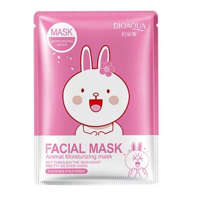 Bioaqua Увлажняющая маска - салфетка для лица с экстрактом цветов вишни (заяц), 30 г