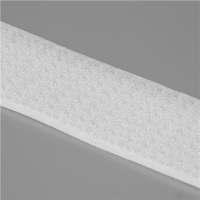 Липучка гибридная, 30 мм × 25 ± 1 м, цвет белый