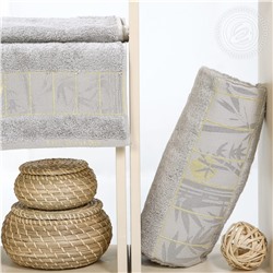 Набор махровых полотенец Бамбук серый