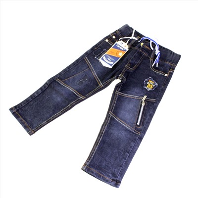 Рост 90-95. Стильные детские джинсы Velros_Fair черного цвета со светлыми переходами.