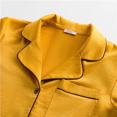 Пижама женская (сорочка, шорты) MINAKU: Light touch цвет золото, р-р 50