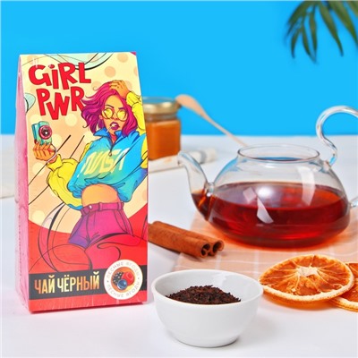 Чай чёрный Girl Power, со вкусом лесные ягоды, 50 г.