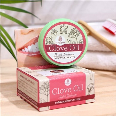 Coco Blues Травяная зубная паста гвоздика и ментол / Clove Oil Herbal Toothpaste, 30 г