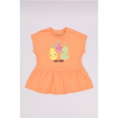 CSBG 90251-47-410 Комплект для девочки (платье модель "туника", бриджи),персиковый