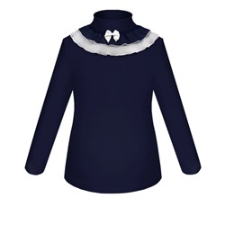Школьная синяя блузка для девочки 72815-ДШ19