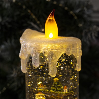 Фигура световая свеча "Дед мороз", 26х11х11 см, от бат. 2*ААА(не в компл.), Т/БЕЛЫЙ