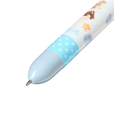 Ручка шариковая автоматическая 8-ти цветная, стержень 0,8мм МИКС