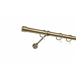Карниз металлический 1-рядный "Кофу" , золото антик, гладкая труба, ø25 мм  (kn-120)