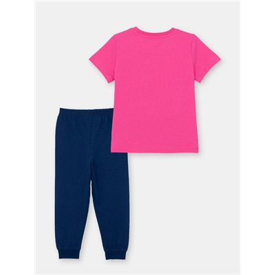 CSKG 50059-46 Комплект для девочки (футболка, брюки), циклама