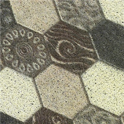 УЦЕНКА Коврик придверный грязезащитный Доляна «Мозаика», 44×75 см