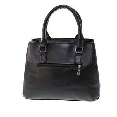 Стильная женская сумочка Elivine_Fold из эко-кожи черного цвета.