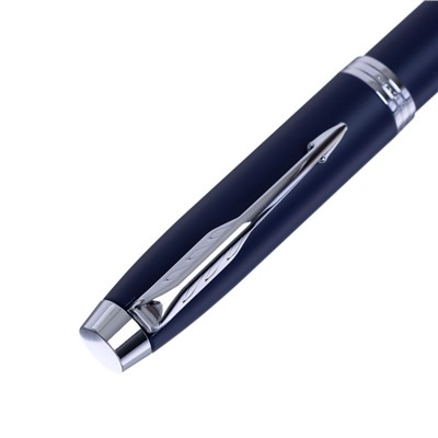 Ручка перьевая Parker IM Core F321 Matte Blue CT F, корпус из нержавеющей стали, синие чернила