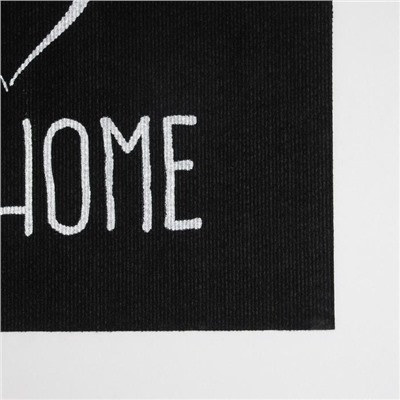 Коврик влаговпитывающий придверный светящийся в темноте Доляна «Мой дом», 50×80 см, цвет чёрный