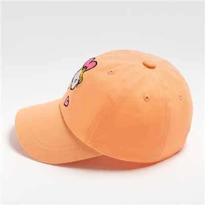Бейсболка для девочки, цвет оранжевый, размер 48-52