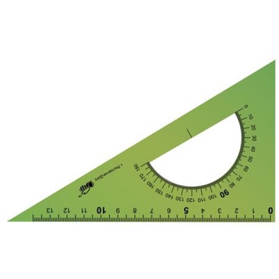 Треугольник с транспортиром 15 см 30/60 ТТ-15 Пчелка