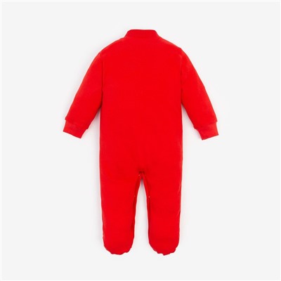 Комбинезон детский "Merry Christmas", цвет красный, рост 56 см