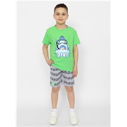 CSKB 90180-36-370 Комплект для мальчика (футболка, шорты),лайм