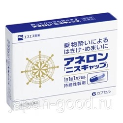 Анерон Японские таблетки от укачивания. 6 шт