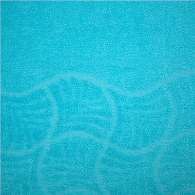 Полотенце махровое "Волна", размер 50х90 см, 300 гр/м2, цвет голубой