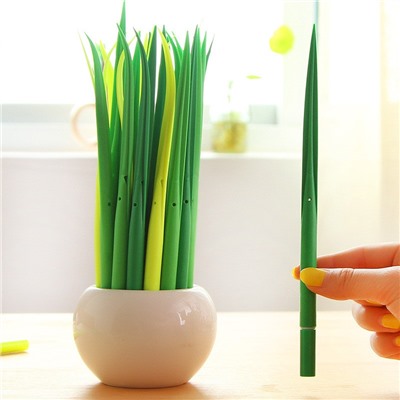 Ручка "Травинка" гелевая с силиконовым стержнем в трех цветах