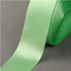 Лента атласная, 50 мм × 100 ± 5 м, цвет светло-зелёный