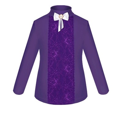 Школьная водолазка (блузка) для девочки приталенного силуэта 82715-ДНШ19