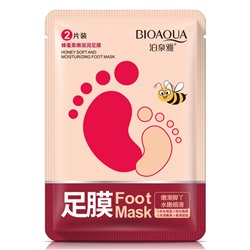 BIOAQUA Питательная маска для ног с медом, 35 г, 60 шт/уп
