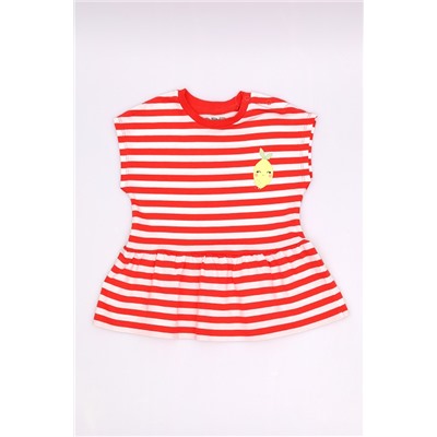 CSBG 90251-28-410 Комплект для девочки (платье модель "туника", бриджи),коралловый