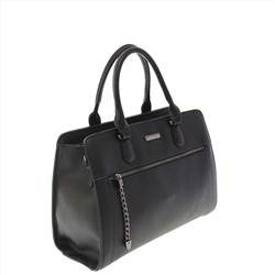 Стильная женская сумочка Elonge_Flo из эко-кожи черного цвета.