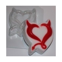 Форма для мыла пластиковая (ЛЮБ) - Чертово сердце