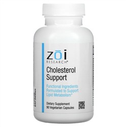 ZOI Research, поддержка уровня холестерина, 90 растительных капсул