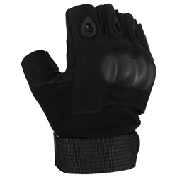 Перчатки тактические, без пальцев, размер M, цвет черный