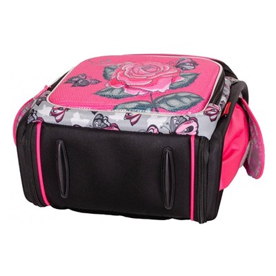 Школьный Рюкзак Across с розой розово-черный ACR19-295-10