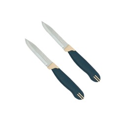 Нож Tramontina Multicolor 23511/213 80мм (2шт, длина лезвия - 80мм, нерж. сталь). ЦЕНА за 2 ШТ!