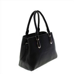 Стильная женская сумочка Peren_Elonge из эко-кожи черного цвета.