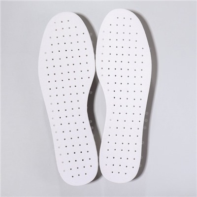 Стельки для обуви, универсальные, дышащие, р-р RU до 46 (р-р Пр-ля до 46), 29 см, пара, цвет белый