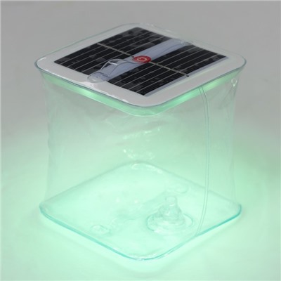 Плавающий светильник ПВХ, надувной, солнечная батарея, 10LED, квадратный, RGB