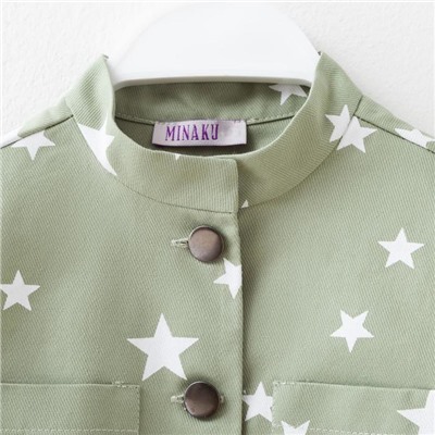 Жакет для девочки MINAKU: Cotton collection цвет зелёный, рост 98