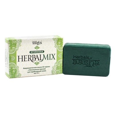 Aasha Herbals Мыло косметическое с кокосовым маслом Herbalmix, 75 г