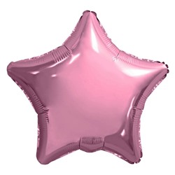 Шар фольгированный 19", звезда, цвет нежно-розовый