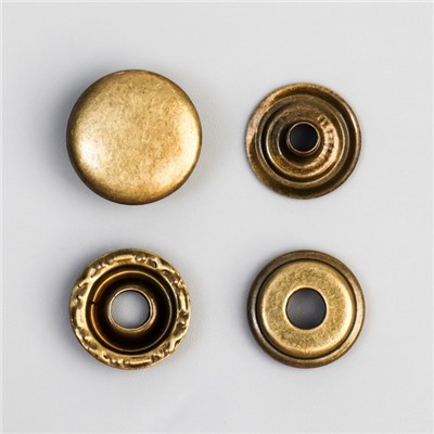 Кнопка установочная, Омега, железная, d = 15 мм, цвет бронзовый