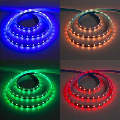 Комплект светодиодной ленты URM, 12В, SMD5050, 5 м, IP20, 2 шт, с аксесс., 60 LED/м, RGB