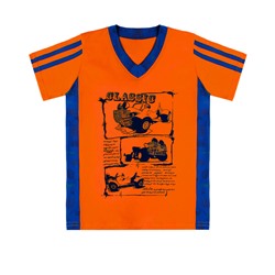 Оранжевая футболка для мальчика 79732-МЛ17