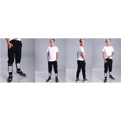Спортивные брюки мальчик, A-YUGI 5216 черные