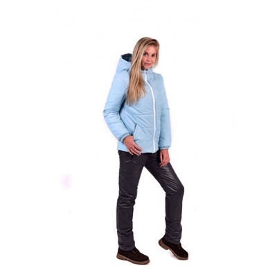 Костюм утепленный женский из курточной ткани, цвет-голубой