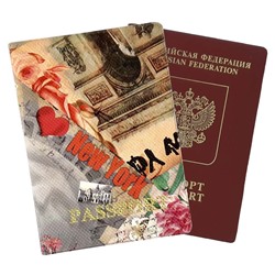 A-028 Обложка на паспорт (цветы/ПВХ)