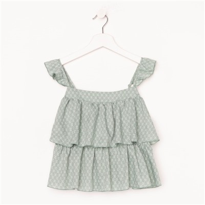 Топ для девочки MINAKU: Cotton Collection цвет оливковый, рост 122