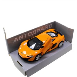 Модель машины McLaren 650S масштаб 1:32 (длинна 12см)  желто-оранжевого цвета.